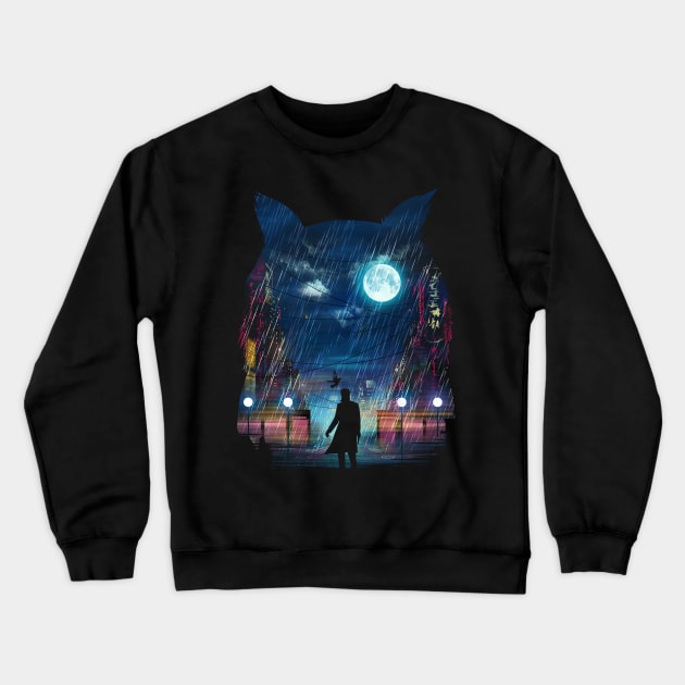 Tears in the Rain Crewneck Sweatshirt by DANDINGEROZZ